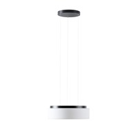 Kruhová - OS ERI71347 ERIS LE3 závěsné skleněné svítidlo černá / bílá IP40 3000/4000 K 24W LED - OSMONT
