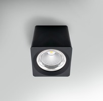 Downlight - CEN QBNE-2513130 Stropní svítidlo LED QUBE ČERNÉ 131x131x133mm 25W 230V 3000K 45d IP20 - CENTURY