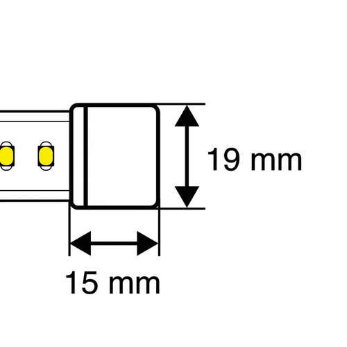 Příslušenství pro LED pásky - SLC S17187 Koncovka pro 230V LED pásky čirá - TLG - foto 1