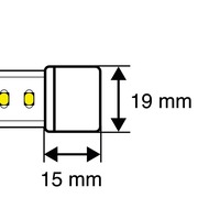 Příslušenství pro LED pásky - SLC S17187 Koncovka pro 230V LED pásky čirá - TLG