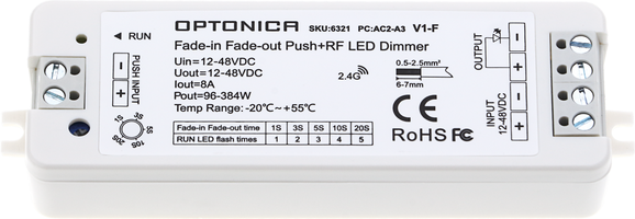 Stmívače a regulátory LED - LED kontrolér 1CH 12-48V