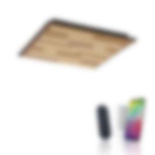 Hranatá - PN 6423-79 LED nástěnné a stropní svítidlo Q-AKUSTIK dřevo, přírodní Smarthome ZigBee 2700-5000K - PAUL NEUHAUS - foto 1