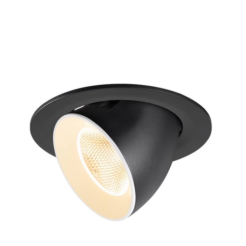 Kruhová - LA 1009704 NUMINOS® GIMBLE L Stropní vestavné svítidlo, 2700 K, 20°, IP20, kulaté, černé / bílé - BIG WHITE (SLV) - foto 1