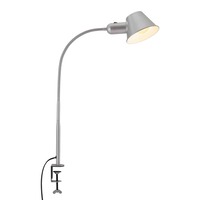 Stolní lampy s klipem - BRILO 7409-014 Svítidlo se svorkou, pr.14 cm, E27, matný chrom - BRILO