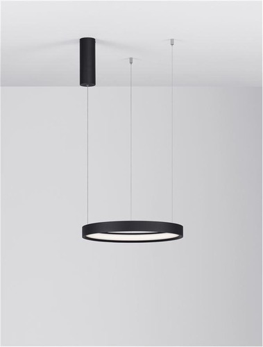 Kruhová - NV 9345612 Závěsné svítidlo PERRINE černý hliník a akryl LED 30W 230V 3000K IP20 stmívatelné - NOVA LUCE - foto 1