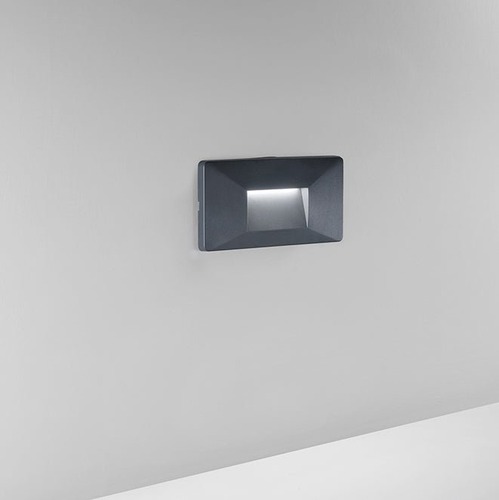 Nástěnná - FAN INC-BREEN-506 ANT Zápustné venkovní svítidlo LED Breen, polykarbonát, antracit, 4 W, 380 lm, CCT, IP65, 9 x 19 x 10 cm - FANEUROPE - foto 1