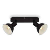 Bodová - BRILO 2674-025 Bodové svítidlo 27 cm 2x E14 max. 25W černá - BRILO