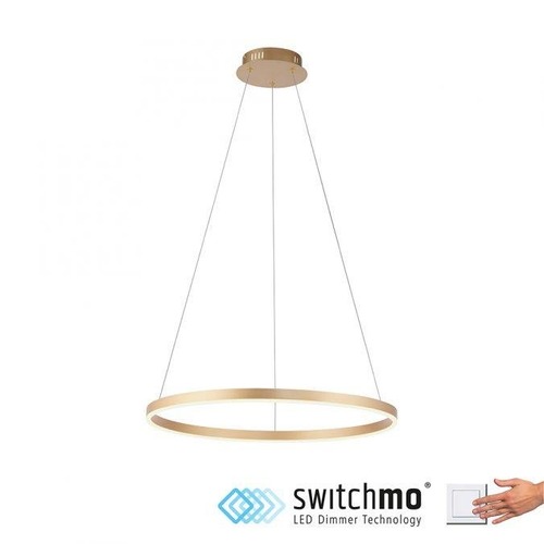Kruhová - LD 15394-60 RITUS LED závěsné svítidlo matná mosaz kruhové pr.60cm stmívatelné Switchmo teplá bílá krokově stmívatelné 3000K - LEUCHTEN DIREKT / JUST LIGHT - foto 1
