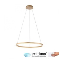 Kruhová - LD 15394-60 RITUS LED závěsné svítidlo matná mosaz kruhové pr.60cm stmívatelné Switchmo teplá bílá krokově stmívatelné 3000K - LEUCHTEN DIREKT / JUST LIGHT