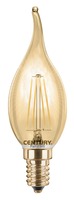 E14 - CEN INVM1C-041422 LED FILAMENT SVÍČKA PLAMEN EPOCA 4W E14 2200K 320Lm 360d 35x118mm IP20  - CENTURY