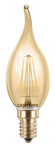 E14 - CEN INVM1C-041422 LED FILAMENT SVÍČKA PLAMEN EPOCA 4W E14 2200K 320Lm 360d 35x118mm IP20  - CENTURY - foto 1
