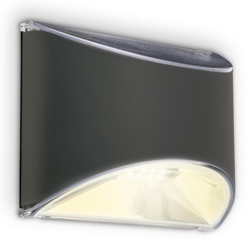 Nástěnná - BRILO 3133015 Solární LED nástěnné svítidlo, 10 cm, antracit - BRILO - foto 1
