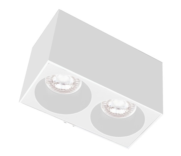 Downlight - CEN ESQBB160-2GU10 ESSENZA přisazené svítidlo SQ pro 2 GU10 bílá - CENTURY - foto 1