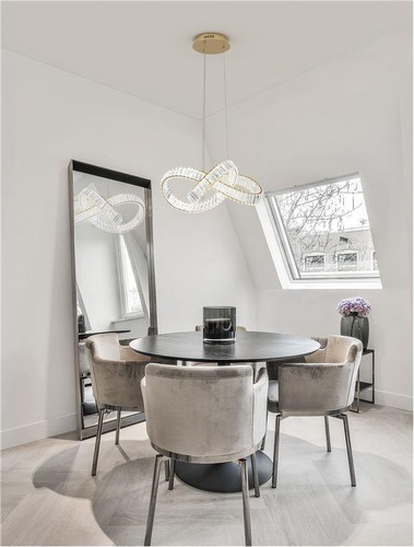 Dekorativní - NV 9019722 Závěsné svítidlo CONCETO zlatý kov a křišťál LED 50W 230V 3500K IP20 stmívatelné - NOVA LUCE - foto 1