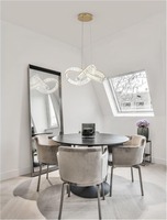Dekorativní - NV 9019722 Závěsné svítidlo CONCETO zlatý kov a křišťál LED 50W 230V 3500K IP20 stmívatelné - NOVA LUCE