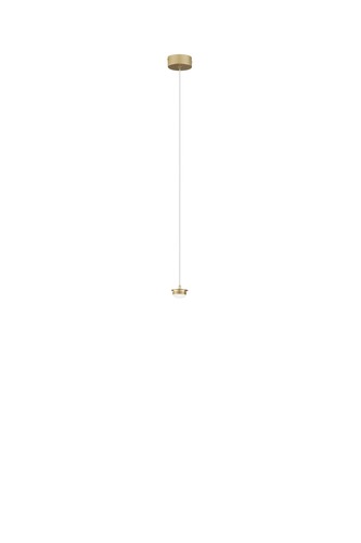 Sestavte si sami - FAN LED-BASE-S-R1-ORO Kovová konstrukce zlatá pro závěsnou montáž s integrovaným LED bodovým světlem 4 W, kabel pr. 8 cm, nastavitelná délka 2 m, komp - FANEUROPE - foto 1