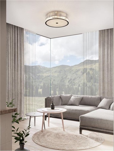 Kruhová - NV 9006058 Stropní svítidlo BAROK závěsné svítidlo matná černá a čiré sklo G9 - NOVA LUCE - foto 1