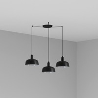 Kónická - FARO 20340-120-3L TATAWIN M závěsné svítidlo 3x žárovka, černá - FARO