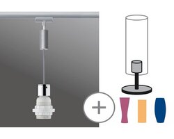 Svítidla - P 95436 URail 2Easy závěsná sada chrom matný bez zdroje, max. 20W E27 - PAULMANN