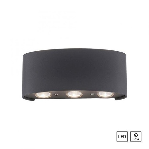 Nástěnná - PN 9488-13 CARLO LED nástěnné svítidlo, 6-bodovkové, antracit, venkovní a vnitřní, dekorativní 3000K - PAUL NEUHAUS - foto 1