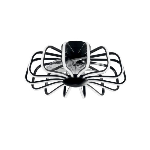 Ventilátory - FAN LED-GRECALE-B-INT Svítidlo s ventilátorem GRECALE černá akrylát/hliník 80 W 8470 lm CCT stmívatelné Wi‑Fi 50x20,7 cm - FANEUROPE - foto 1