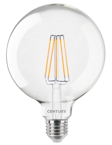 E27 - CEN ING125-102760 LED FILAMENT GLOBE 125mm ČIRÁ 10W E27 6000K 1521Lm 360d 125x174mm IP20  - CENTURY - foto 1