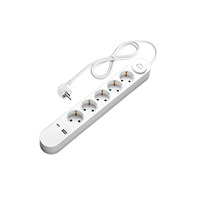 Zásuvky a adaptéry - 5 zásuvek + tlačítko ON/OFF a USBx2