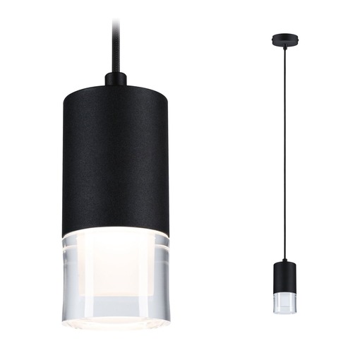 Koupelnová - P 79997 LED závěsné svítidlo Kame 9W čirá/černá - PAULMANN - foto 1