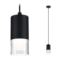 Koupelnová - P 79997 LED závěsné svítidlo Kame 9W čirá/černá - PAULMANN