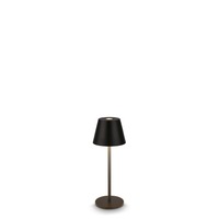 Stolní lampy dekorační - BRILO 7653015 Kiki Nano stolní lampička - 1,5W, 130lm, nabíjecí, LED, stmívatelné, teplá bílá, černá - BRILO