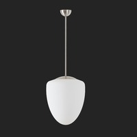 Koule - OS AST45509 ASTRA P závěsné skleněné svítidlo nerez broušená / bílá IP40 150W E27 (původní kód OS 45509) - OSMONT