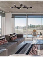 Dekorativní - NV 9156306 Stropní svítidlo GRANSO černý kov E27 6x12W 230V IP20 bez žárovky - NOVA LUCE