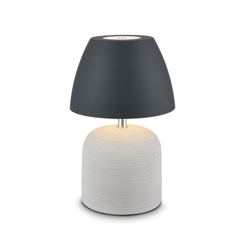 Stolní lampy dekorační - BRILO 7593015 Cera stolní lampa - 2,5W, 200lm, bezdrátová, IP44, LED, stmívatelná, teplá bílá, šedá/antracit - BRILO - foto 1