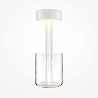 Stolní lampy dekorační - M MOD229TL-L3W3K1 Stolní lampa AI Collaboration 3W nastavitelná bílá 120lm bílá sklo stmívatelná bateriová - MAYTONI