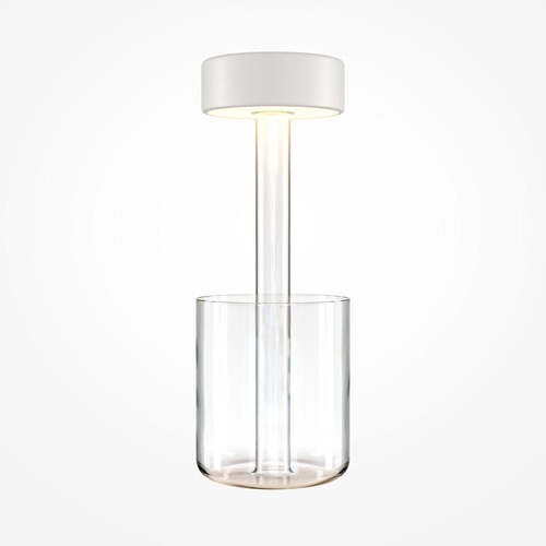 Stolní lampy dekorační - M MOD229TL-L3W3K1 Stolní lampa AI Collaboration 3W nastavitelná bílá 120lm bílá sklo stmívatelná bateriová - MAYTONI - foto 1