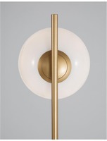 Stojací lampy - NV 9960619 Stojací lampa CANTONA bílé opálové sklo mosaz zlatá a mramor E27 1x12W 230V IP20 bez žárovky - NOVA LUCE