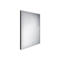 Koupelnová - NIM ZPC 13002V-90 LED osvětlené zrcadlo 600x800 s dotykovým senzorem 2700-6000K černé - NIMCO
