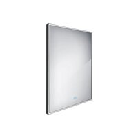 Koupelnová - NIM ZPC 13002V-90 LED osvětlené zrcadlo 600x800 s dotykovým senzorem 2700-6000K černé - NIMCO