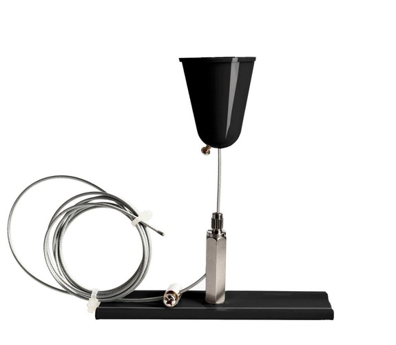 Lišty a příslušenství IVELA - IMPR 710050 Deko-Light kolejnicový systém 3-fázový 230V D Line závěsný držák stropní rozeta 1,5m černá RAL 9011 120  - LIGHT IMPRESSIONS - foto 1