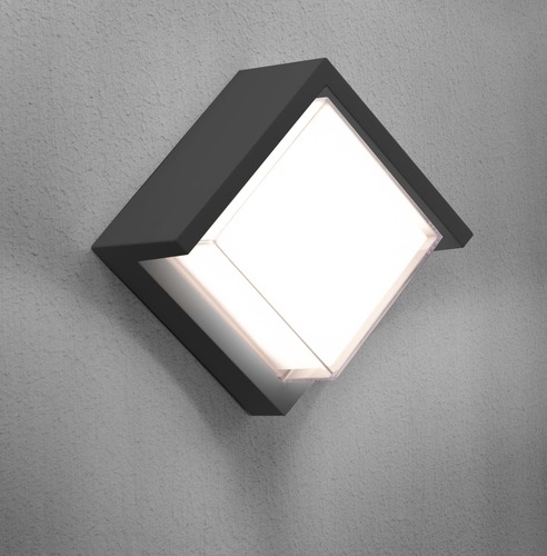 Nástěnná - CEN PACGR-101630 PURA LED venkovní nástěnné svítidlo Cube šedá 10W 3000K IP65  - CENTURY - foto 1