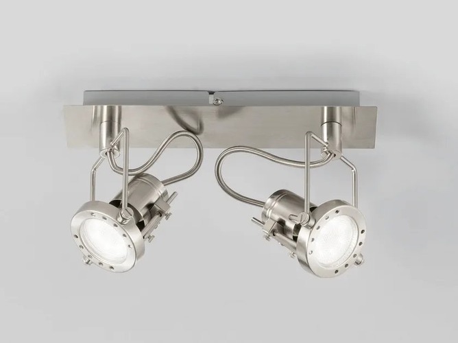 Bodová - FAN SPOT-TECHNO-2 Spotové svítidlo SPOT LED TECHNO nikl 2xGU10 LED 5 W 400 LM 2700 K 30,6x9,55x17,9 cm - FANEUROPE - foto 1