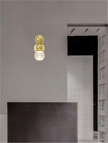 Dekorativní - NV 9522040 Nástěnné svítidlo BRILLE zlatý hliník a sklo LED 4W 230V 3200K IP20 - NOVA LUCE - foto 1