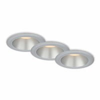 Kruhová - BRI 7041-034 LED vestavná svítidla sada, pr.9,5 cm, 3x LED, 4,9 W, 480 lm, matný chrom - BRILONER