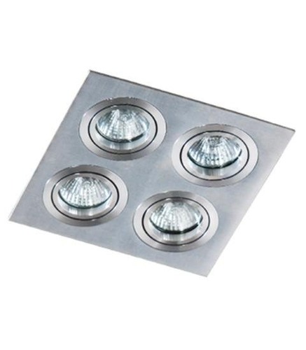 Hranatá - AZZ AZ2444 Stropní bodové zápustné svítidlo Azzardo Caro 4 Square aluminium AZ2444 GU10 4x40W IP20 18cm hliníkové - AZZARDO - foto 1