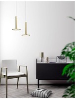Subtilní - NV 1703301201 Závěsné svítidlo PALENCIA saténový zlatý hliník a akryl LED 11W 230V 3000K IP20 - NOVA LUCE