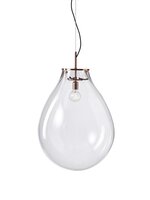 Dekorativní - BOMMA 1/80/95100/1/00000/700/A/BC/2… Závěsné svítidlo TIM LARGE 700mm čiré sklo + montura měděná (1/80/95100/1/00000/700/A/M/2,5m) - BOMMA