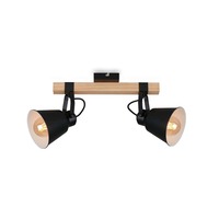 Bodová - BRILO 2406-025 Bodové svítidlo 40 cm 2x E27 40W černá - BRILO