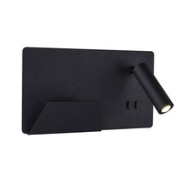 Bodová - LA 1003455 SOMNILA SPOT vnitřní nástěnné svítidlo LED 3000K, černá, verze vlevo vč. USB přípojky - BIG WHITE (SLV)