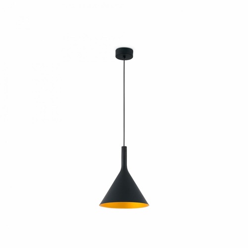 Kónická - FARO 64162 PAM 250 závěsné svítidlo, černá a zlatá - FARO - foto 1