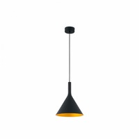 Kónická - FARO 64162 PAM 250 závěsné svítidlo, černá a zlatá - FARO